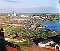 Vue de l'église (au fond) sur une photographie de Sergueï Prokoudine-Gorski, 1909.