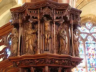 Théophile Klem, chaire de l'église Sainte-Croix de Kaysersberg, 1886