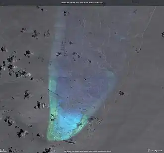 Image satellite du récif Iroquois prise par Sentinel-2.