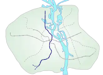 Voir la carte de la ligne.