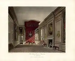 La salle du trône, en 1819.