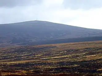Vue de Kippure depuis le sud.