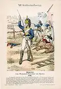 Bataillon de mousquetaires von Mylius. 1799.