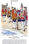 Englische Garde-Infanterie. 1745