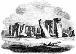 The present arrangement of the ruin of Stonehenge, gravure de Charles Knight illustrant son Old England: A Pictorial Museum, 1845.
