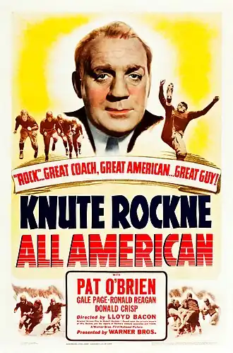 Description de l'image Knute Rocknie, All American (1940 poster).jpg.