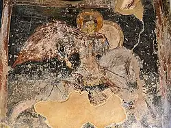 Fresque représentant un Saint Guerrier