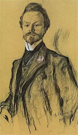 Constantin Balmont. Portrait par Valentin Serov