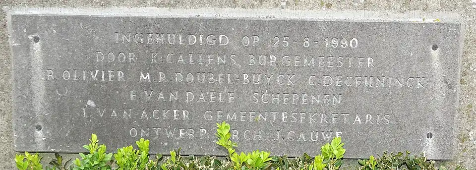 Plaque commémorative.