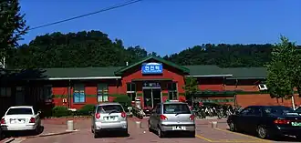 Ancien bâtiment de la gare, en 2008.