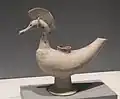 Vase modelé en forme de canards. Grès, L. 35,6&nbsp;cm. Ier – IIIe&nbsp;siècle, période Samhan. Metropolitan Museum of Art.