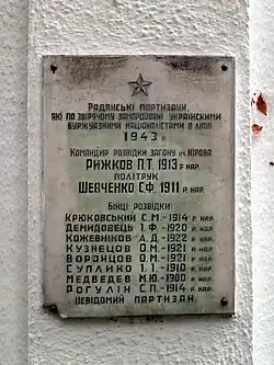 Kovel Volynska - sépulture de partisans soviétiques (Ukraine).