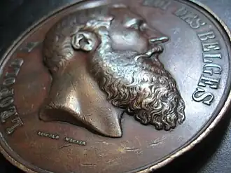 Léopold II, 1865, avers.