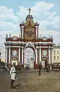 Porte rouge à Moscou.