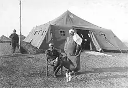 Général Kress von Kressenstein et colonel Gott dans le désert du Sinaï en 1916