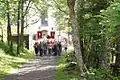 Procession depuis le monastère sur le Kreuzberg.