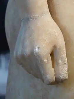 Détails de la main droite.