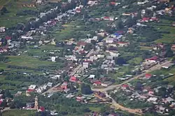 Vue du village à vol d'oiseau