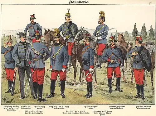 Cavalerie de l'armée austro-hongroise (1898).