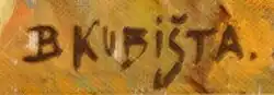 signature de Bohumil Kubišta