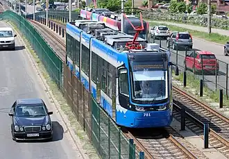 Pesa Foxtrot du Métro léger de Kiev.
