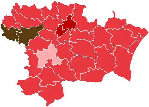 Liste en tête dans chaque canton.