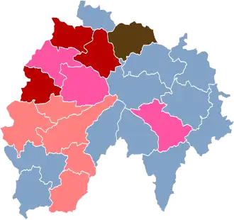 Liste en tête dans chaque canton.