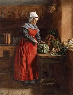 Léon Bonvin,  Cook with Red Apron (1862).