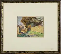 « Ruelle en Limousin », 1933, pastel, signé L. Jouhaud, 11x13,5 cm. Collection particulière.