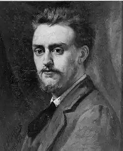 Portrait en buste et de trois quarts du sculpteur Léon Mignon.