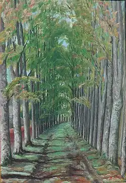 Allée à Chalet, 1935, huile sur toile, 53x36 cm. Collection privée.
