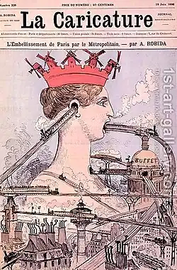 L’Embellissement de Paris par le métropolitain, La Caricature du 19 juin 1886.
