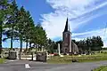 L’église Notre-Dame et le cimetière.