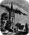 L'église de Ploaré (dessin de 1879).