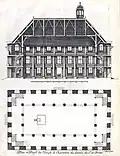 Plan et profil du temple (1623)