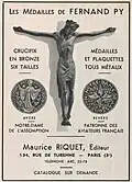 L'Art sacré - Publicité pour Maurice Riquet (mai 1939).