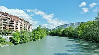 Arve depuis le Pont de Carouge, 2012.