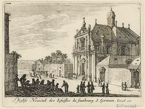 Vue de la chapelle du noviciat vers 1650-1660.