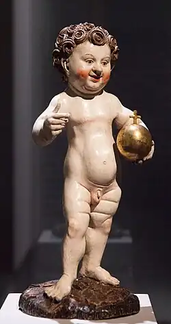 L'Enfant Jésus bénissant, Memmingen, vers 1490.