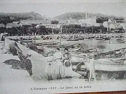 Port de L'Estaque de Marseille, vers 1900.