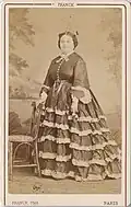 Mademoiselle Nathalie. Photographie carte de visite par le photographe Franck, 1876.