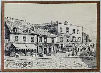 Le boulevard à l'angle de la rue du Moulin-des-Prés (1895).