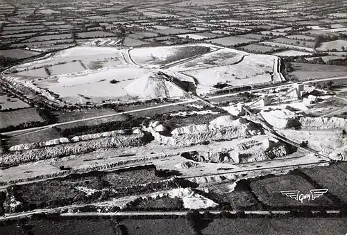 Vue aérienne, vers 1955.