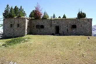 L'entrée du blockhaus de La Lausette.
