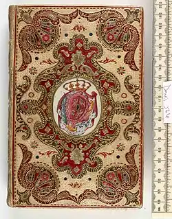 Reliure pour L'office de la Semaine Sainte en latin et en francois a l'usage de Rome et de Paris (après 1758), destinée à Stanislas Leszczynski.