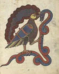 L'oiseau victorieux du serpent.