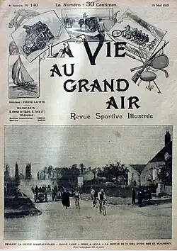 Le 10 mai 1901 (no&nbsp;140), le Bordeaux-Paris cyclisme.