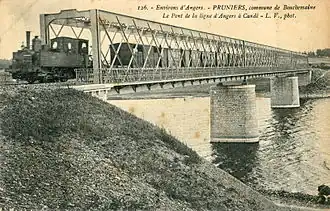 Le pont de Pruniers, vers 1914.