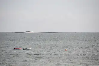 L’île des Évens, vue du remblai de La Baule