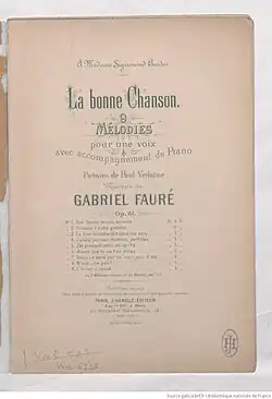 Image illustrative de l’article La Bonne Chanson (Fauré)